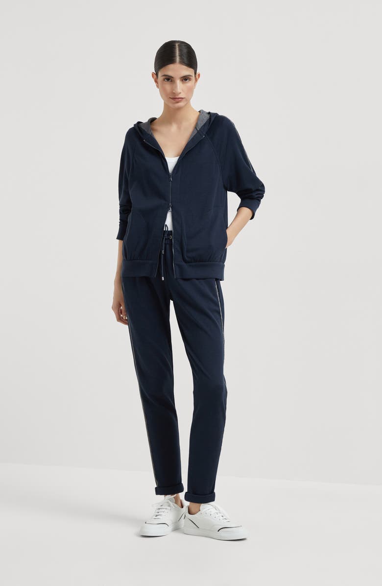 Brunello Cucinelli Interlock trousers, Alternate, color, Night