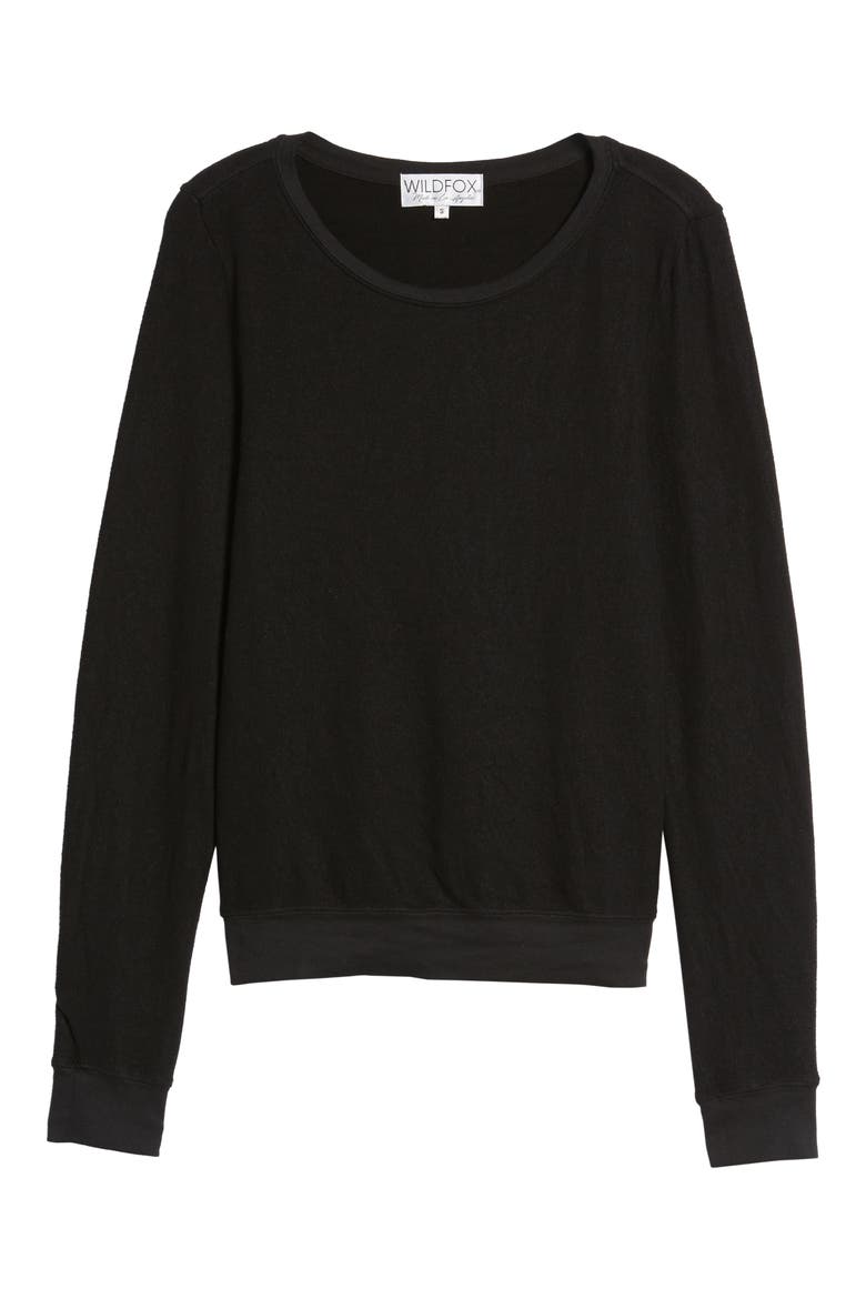'Baggy Beach Jumper' Pullover, Main, color, JET BLACK