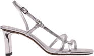 maje Metallic strappy heeled sandals