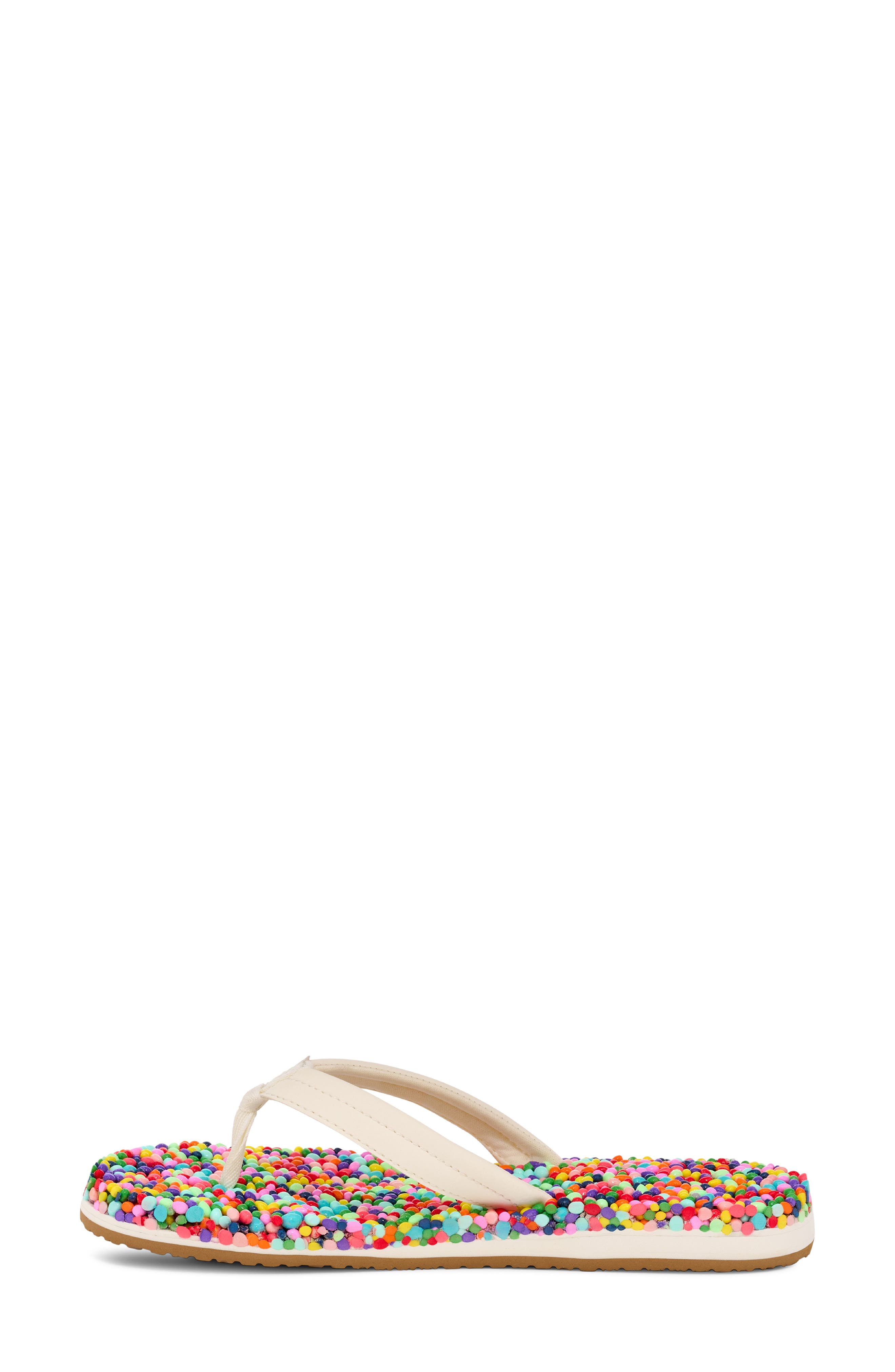 Sanuk Bubblecush Flip Flop, Alternate, color, Rainbow Confetti