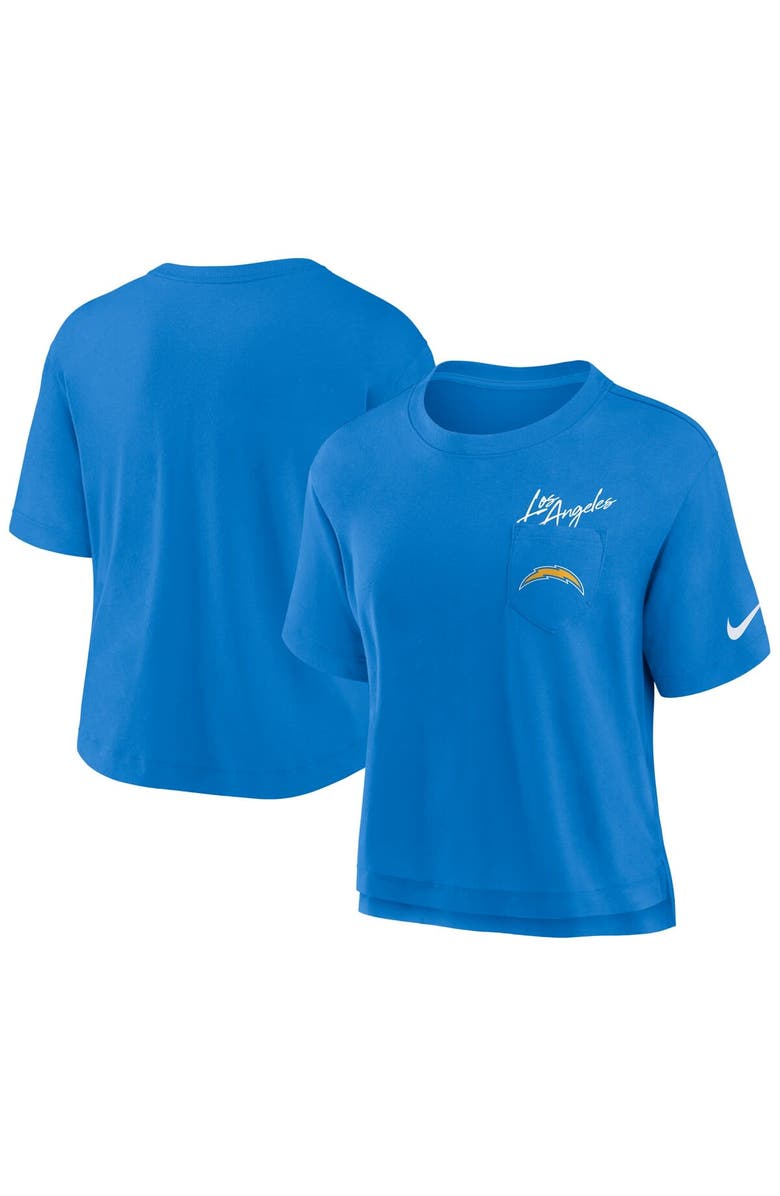 Nike Women's Nike  Powder Blue Los Angeles Chargers Performance Pocket T-Shirt, Main, color, 