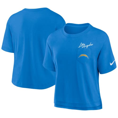 Nike Powder Blue Los Angeles Chargers Performance Pocket T-shirt In Blue