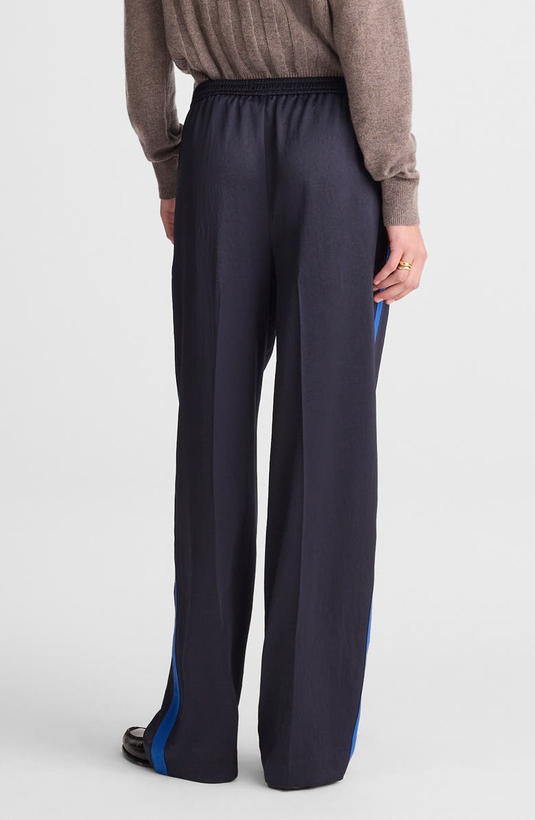 Madewell The Easy Pull-On Satin Track Pant, Alternate, color, Classic Navy