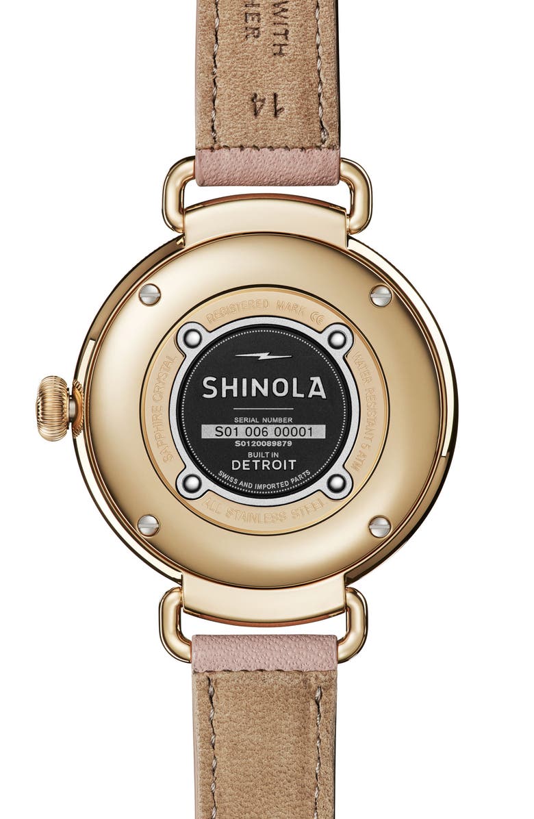 Shinola The Canfield Leather Strap Watch, 38mm, Alternate, color, 