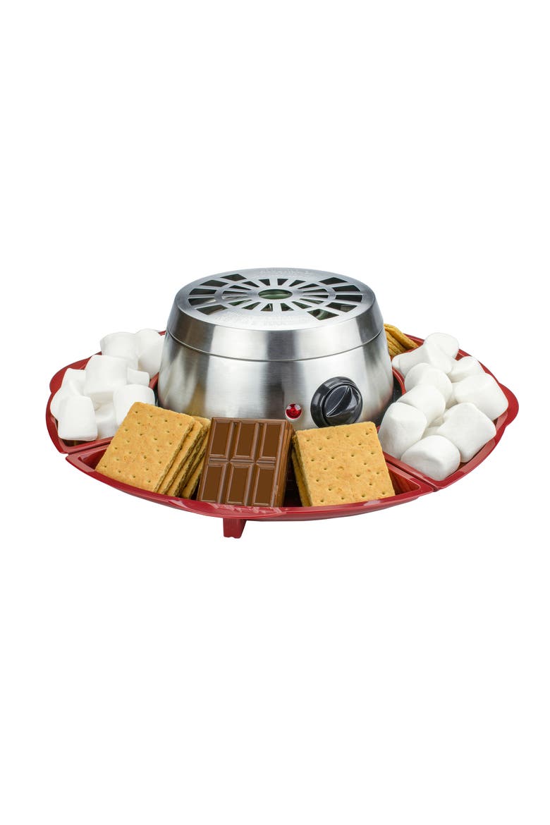Indoor Electric Stainless Steel 8 Piece Smore Maker Set, Main, color, Red