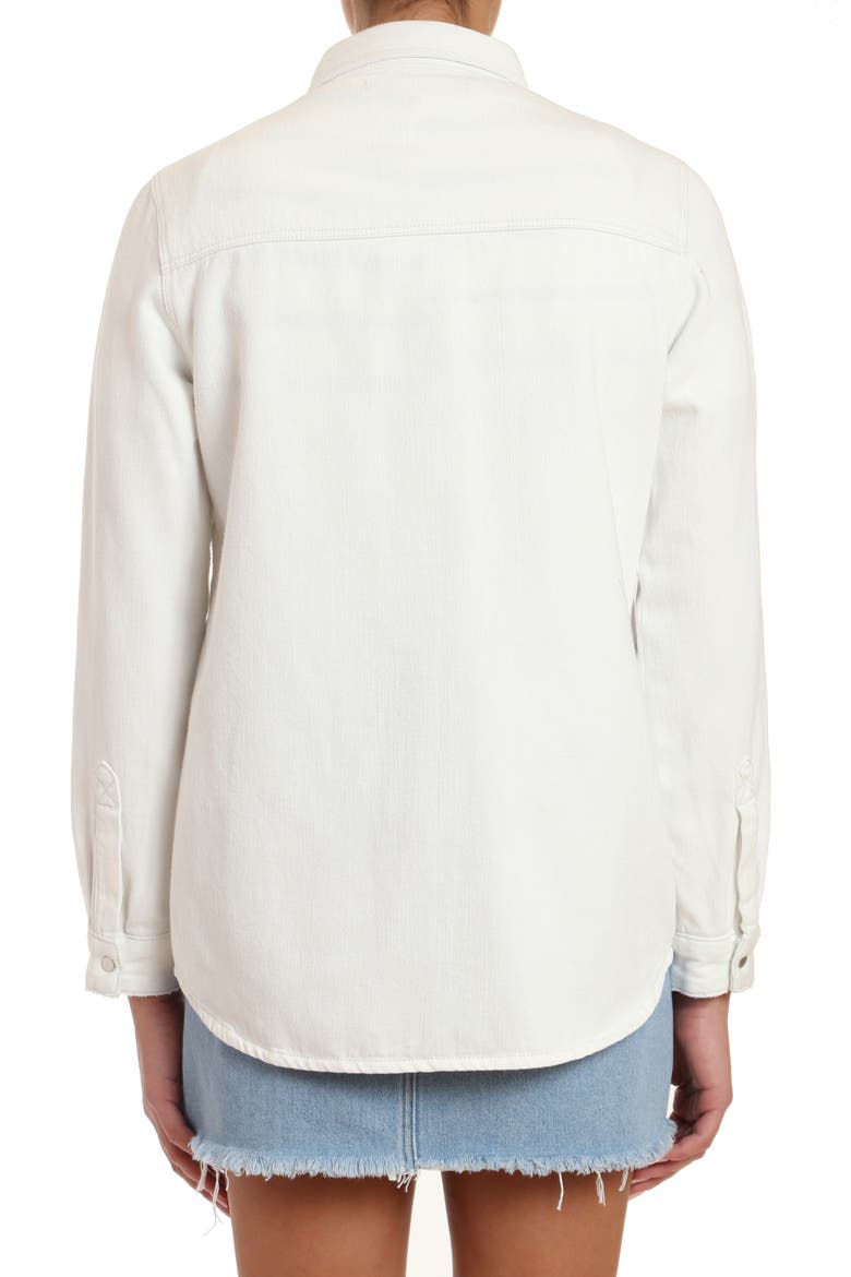 Luisa Icon Denim Jacket, Alternate, color, WHITE GOLD ICON