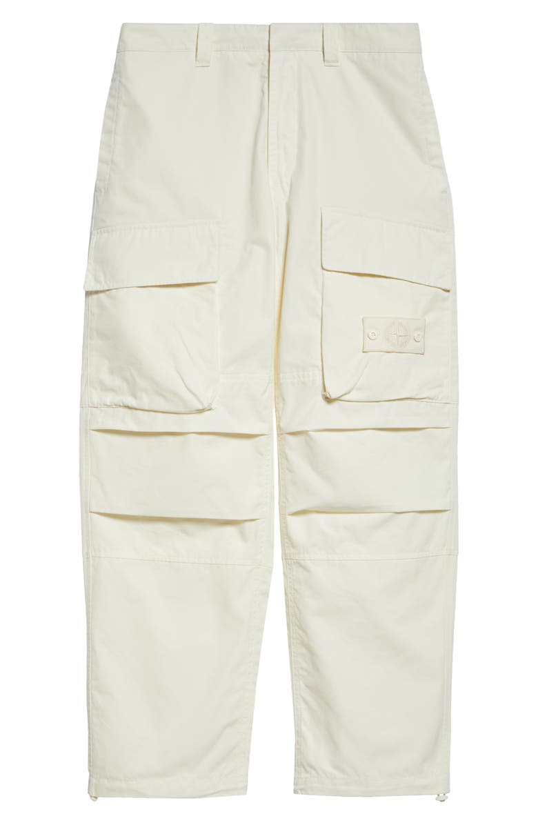 Stone Island Ghost Loose Fit Weatherproof Cotton Canvas Cargo Pants, Main, color,