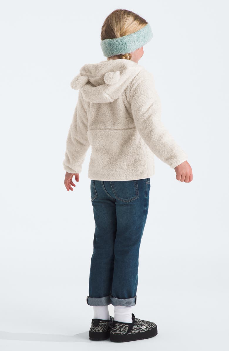 The North Face Kids' Campshire Ear Appliqué Fleece Zip Hoodie, Alternate, color, White Dune