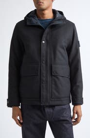 Stone Island Wool Short Parka