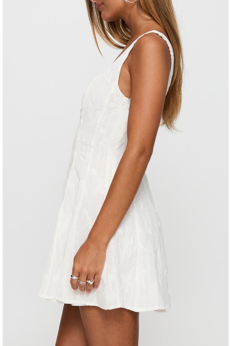You Can Floral Embrodiered Minidress, Alternate, color, WHITE