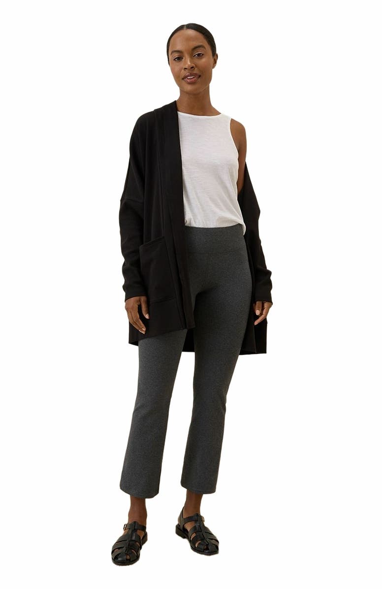 Pact On the Go-To Cropped Bootcut Legging Made with Organic Cotton, Main, color, Charcoal Heather