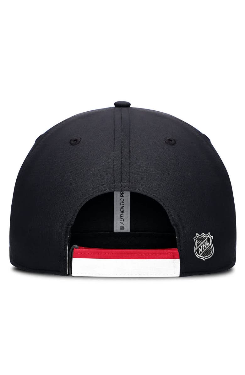 FANATICS Men's Fanatics Black/Red Detroit Red Wings Authentic Pro Ripstop Adjustable Hat, Alternate, color, Black