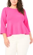 Halogen® Rib Peplum Sweater