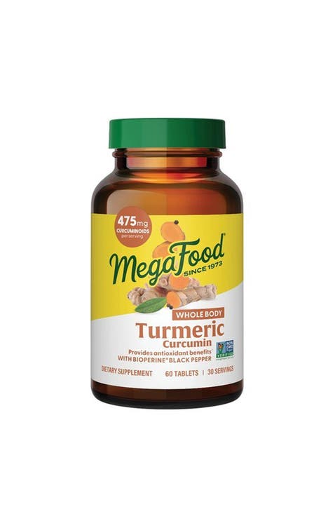 Whole Body Turmeric Curcumin Supplement with Black Pepper & Vitamin C, Vegan, 60 Tablets