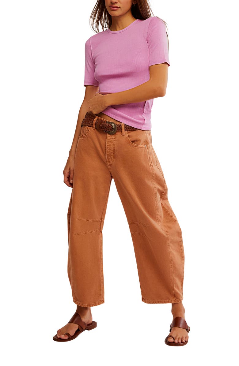 Free People Picture You Rib T-Shirt, Alternate, color, Wild Orchid