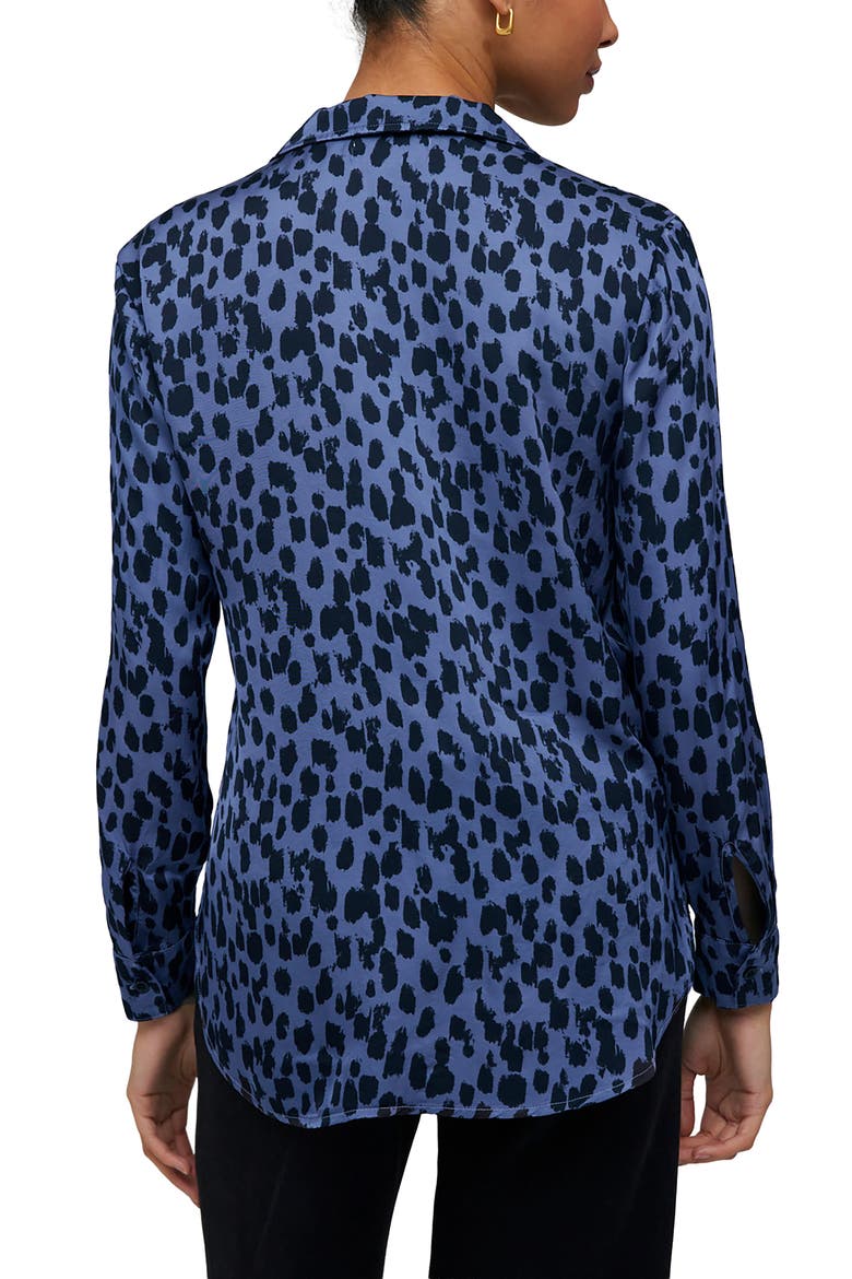 Long Sleeve Clean Shirt, Alternate, color, DENIM SPOTS PRINT