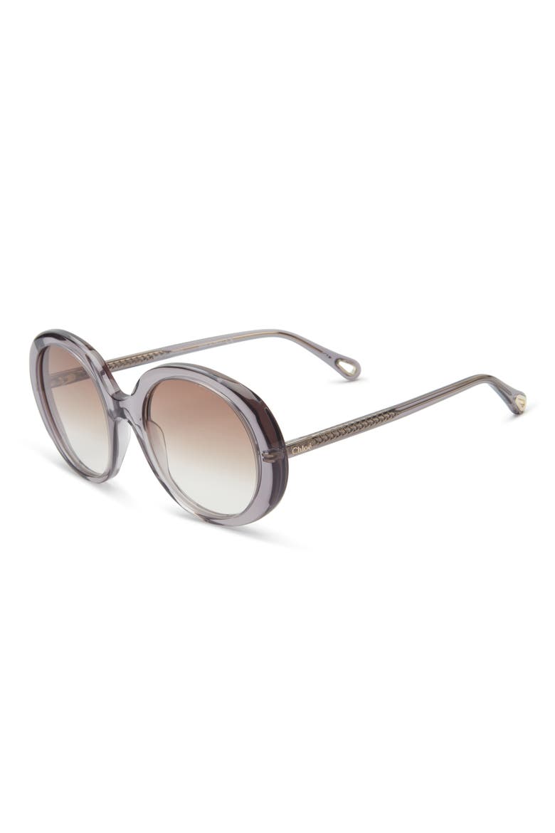 Core 54mm Round Sunglasses, Alternate, color, GREY GREY BROWN