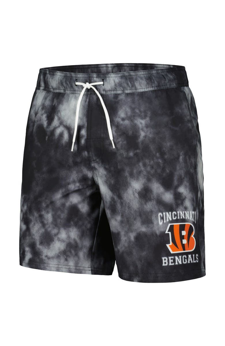 G-III SPORTS BY CARL BANKS Men's G-III Sports by Carl Banks  Black Cincinnati Bengals Change Up Volley Swim Trunks, Alternate, color, 