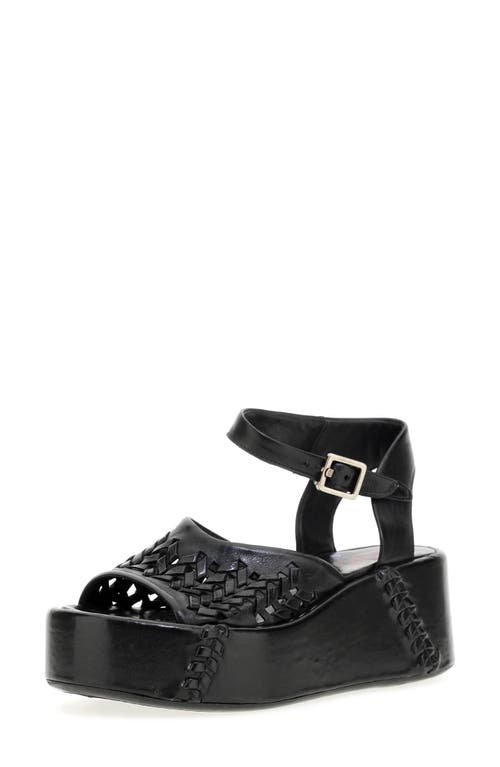 As98 A.s.98 Maddox Ankle Strap Platform Sandal In Black