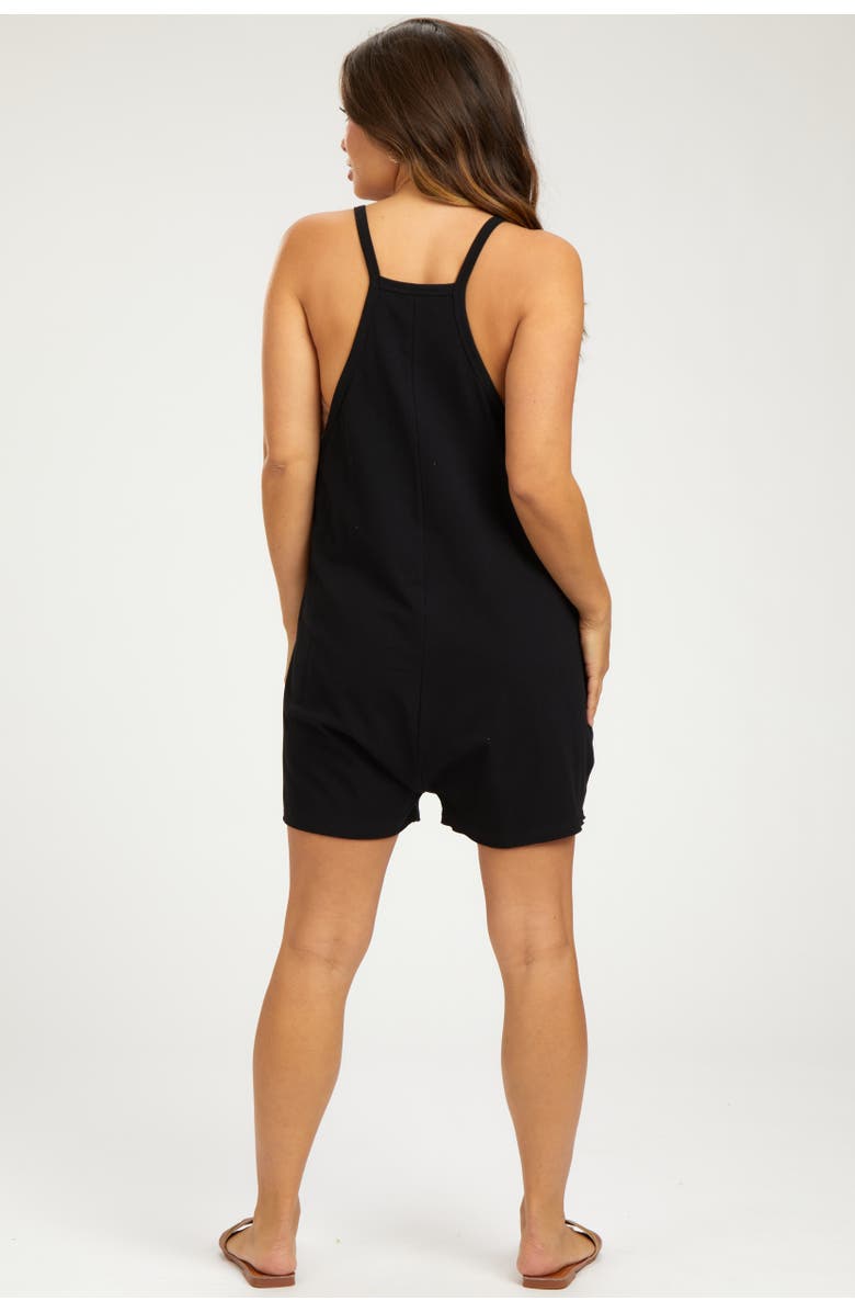 PinkBlush Basic V-Neck Romper, Alternate, color, Black