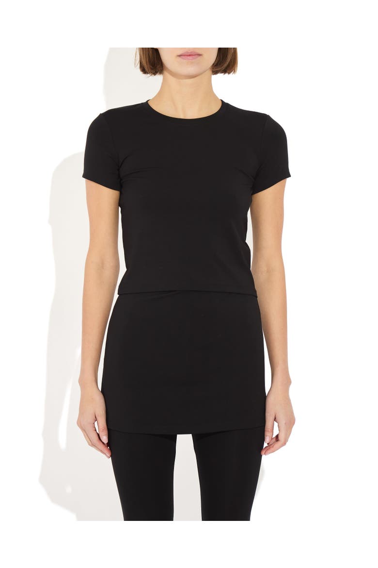 Lia Short Sleeve Tee, Main, color, Black