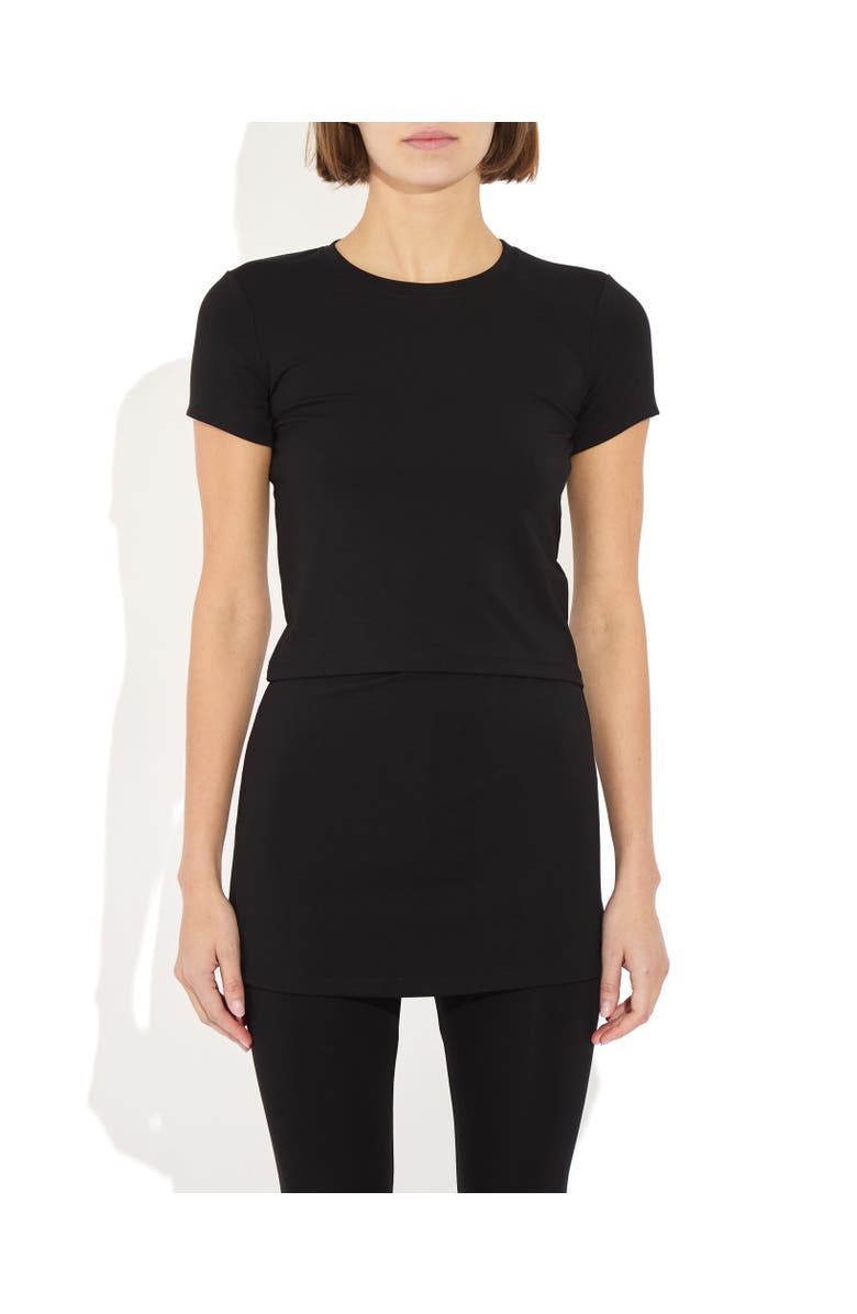 The Park Lia Short Sleeve Tee, Main, color, Black