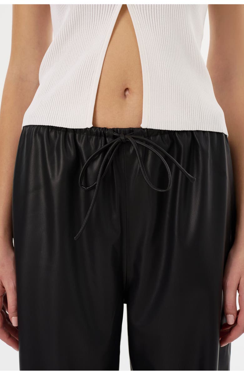LAMARQUE FAITH | Faux Leather Relaxed Pant, Alternate, color, Black