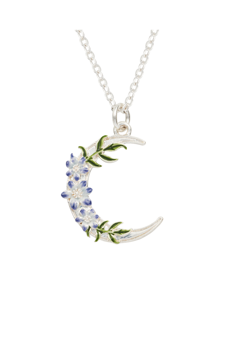 Nightshade Moon Silver Chain Necklace, Alternate, color, Silver
