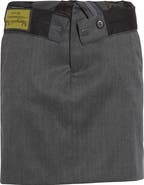 MM6 Maison Margiela Released Waistband Stretch Gabardine Miniskirt