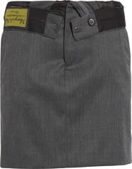 MM6 Maison Margiela Released Waistband Stretch Gabardine Miniskirt