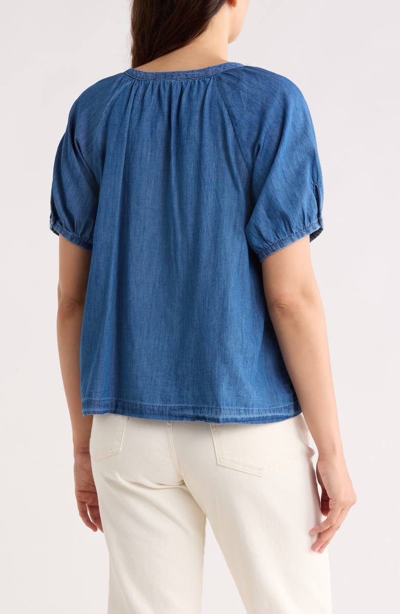 Trove New York Peasant Top, Alternate, color, Medium Wash
