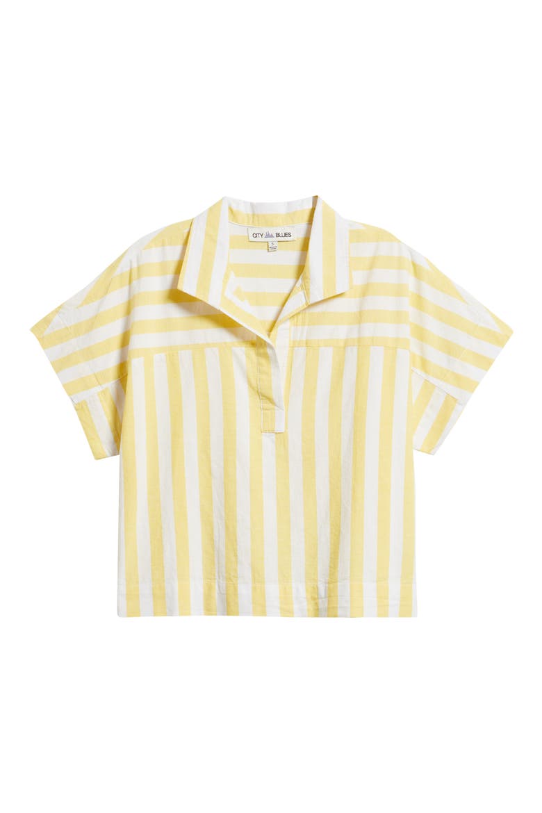 Relaxed Stripe Shirt, Alternate, color, YELLOW
