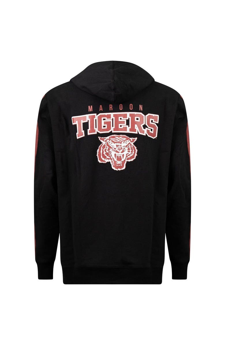 FISLL Men's FISLL Black Morehouse Maroon Tigers Oversized Stripes Pullover Hoodie, Alternate, color, 