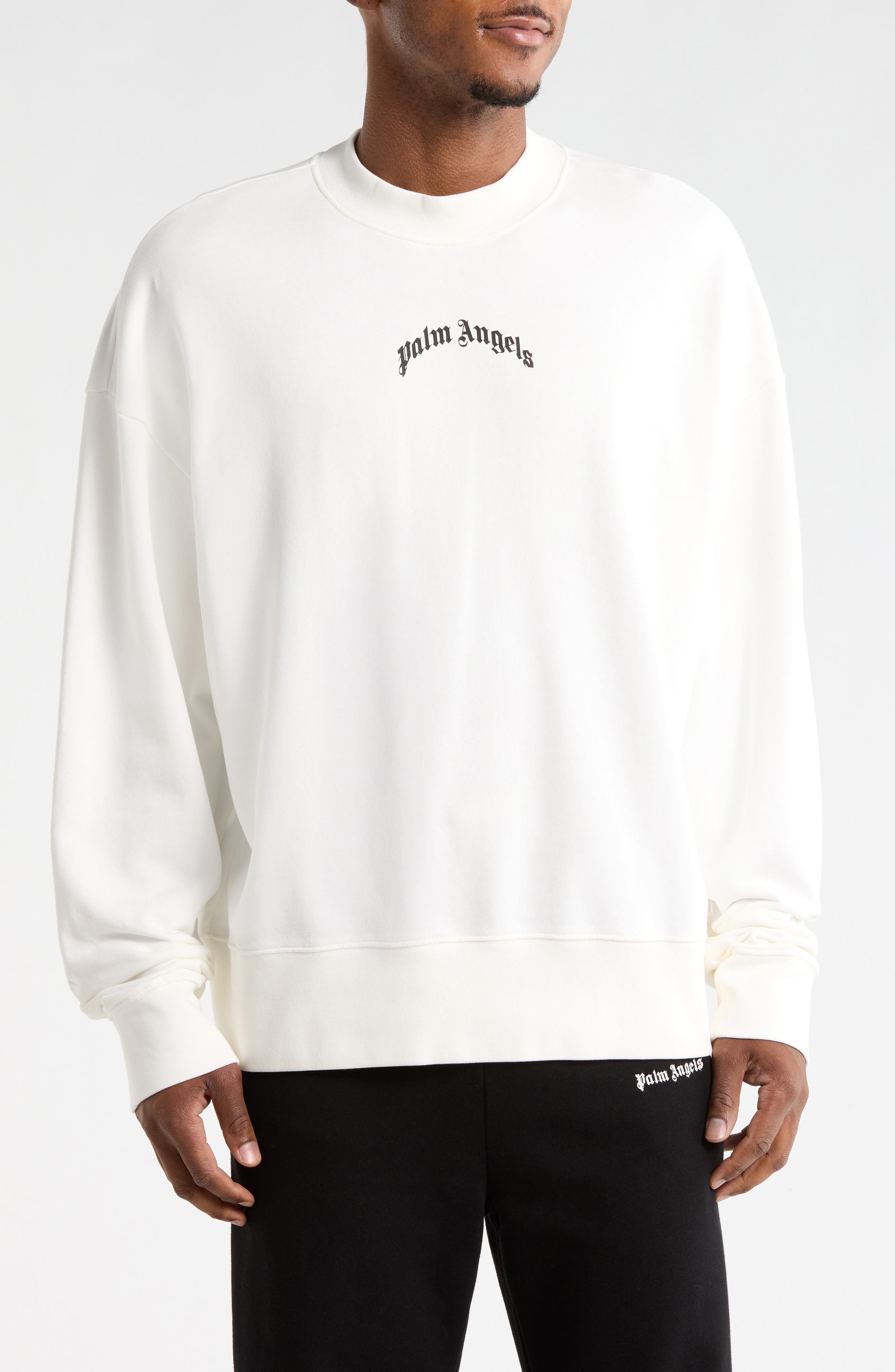 Palm Angels Logo Cotton Sweatshirt