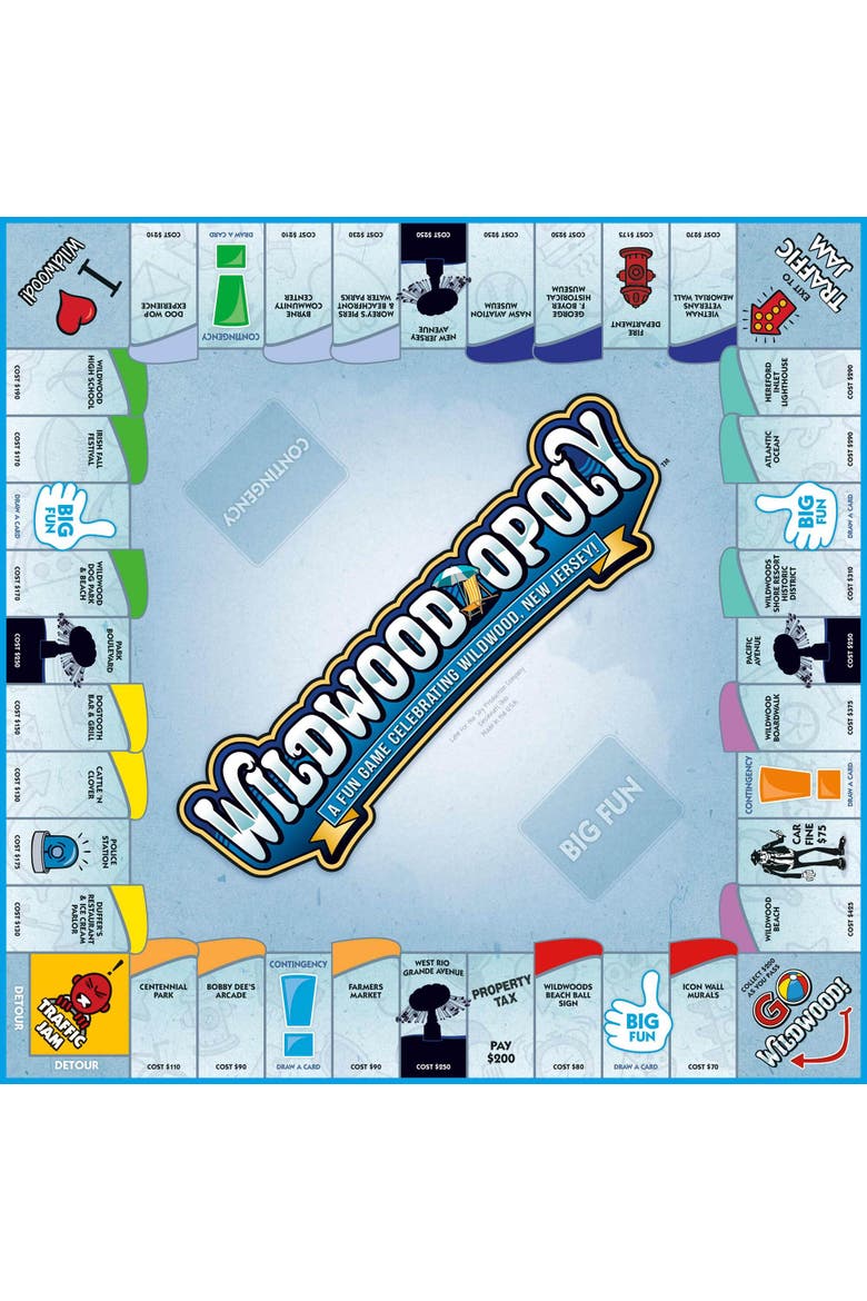 Wildwood Opoly Board Game, Alternate, color, Multicolored