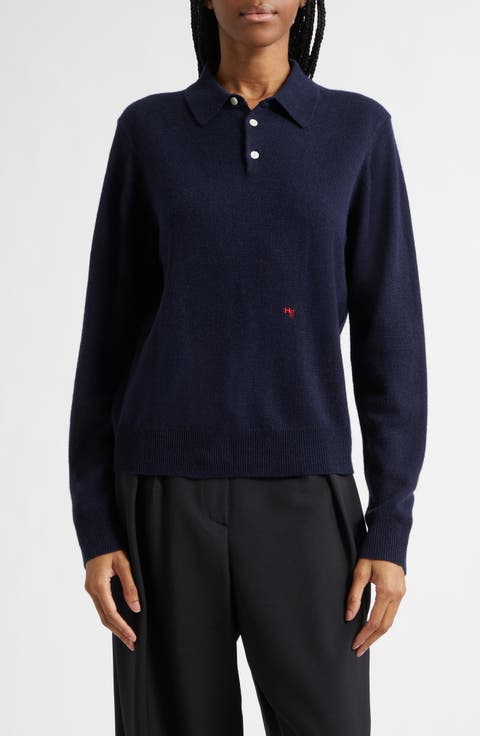 Wool & Cashmere Polo Sweater