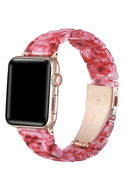 The Posh Tech Claire Resin 20mm Apple Watch® Bracelet Watchband In Red Multicolor