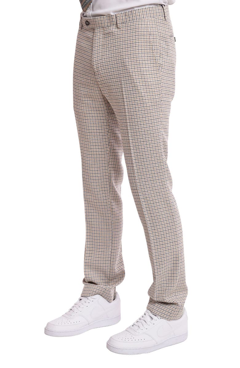 PAISLEY & GRAY Downing Slim Flat Front Check Dress Pants, Alternate, color, 
