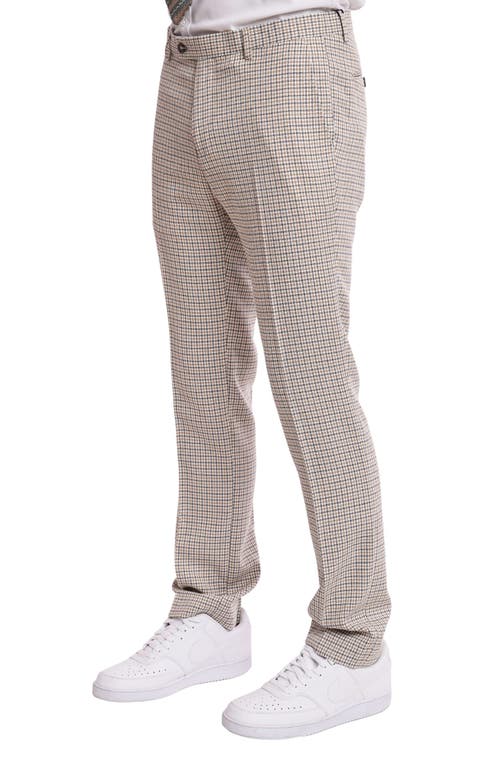 Paisley & Gray Downing Slim Flat Front Check Dress Pants In Gray