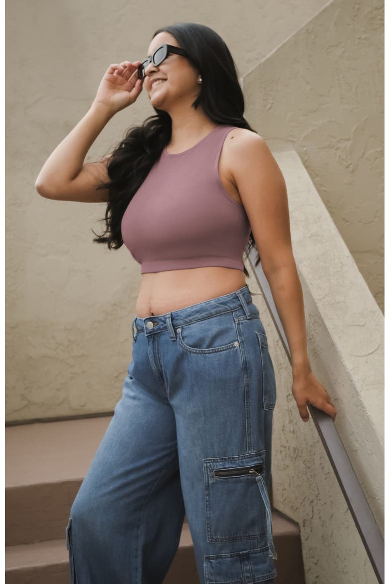 Busty Sublime Hands-Free Pumping Longline Bra Top- Fits Sizes 30E-44H, Alternate, color, Twilight