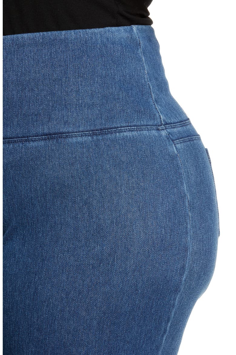 'Lyssentials Straight Leg Jeggings, Alternate, color, MID WASH