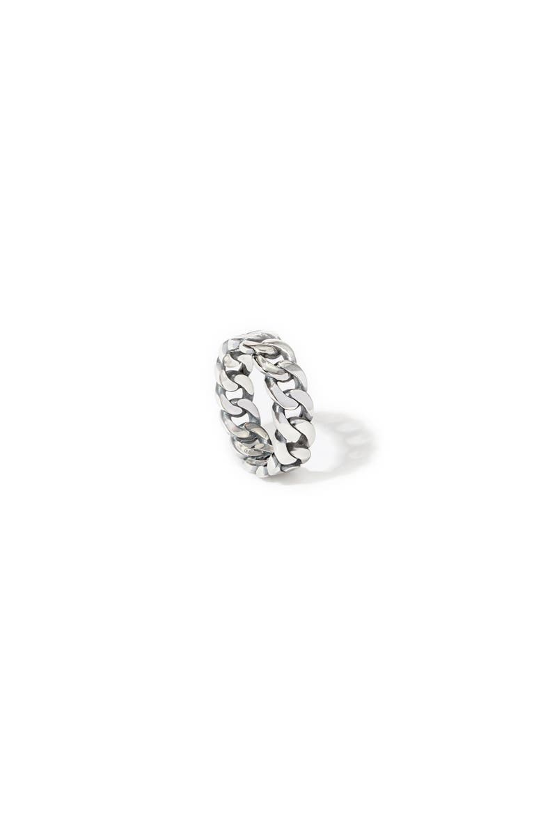 Cuban Chain Ring, Main, color, Silver