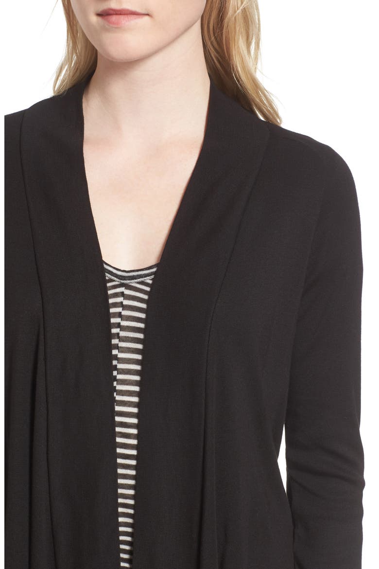 Classic Flare Cardigan, Alternate, color, BLACK