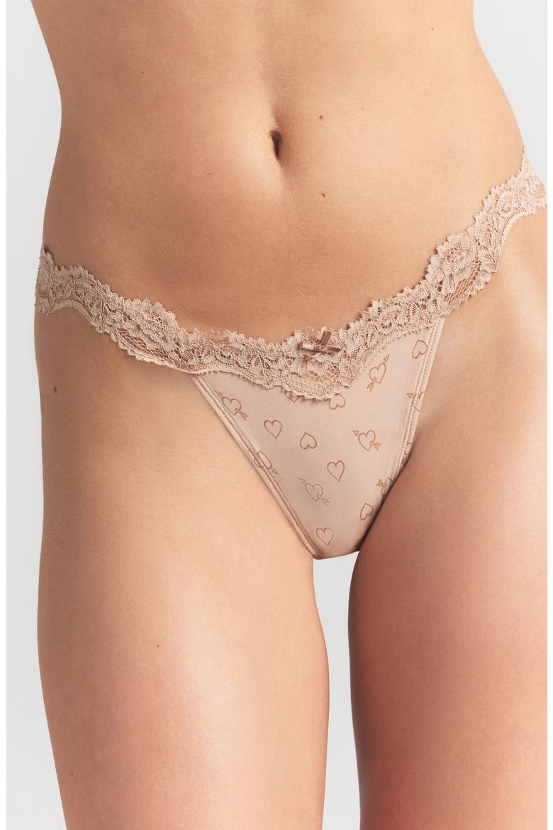 Fits Everybody 5-Pack Lace String Thongs, Alternate, color, SKETCHED HEARTS MULTI