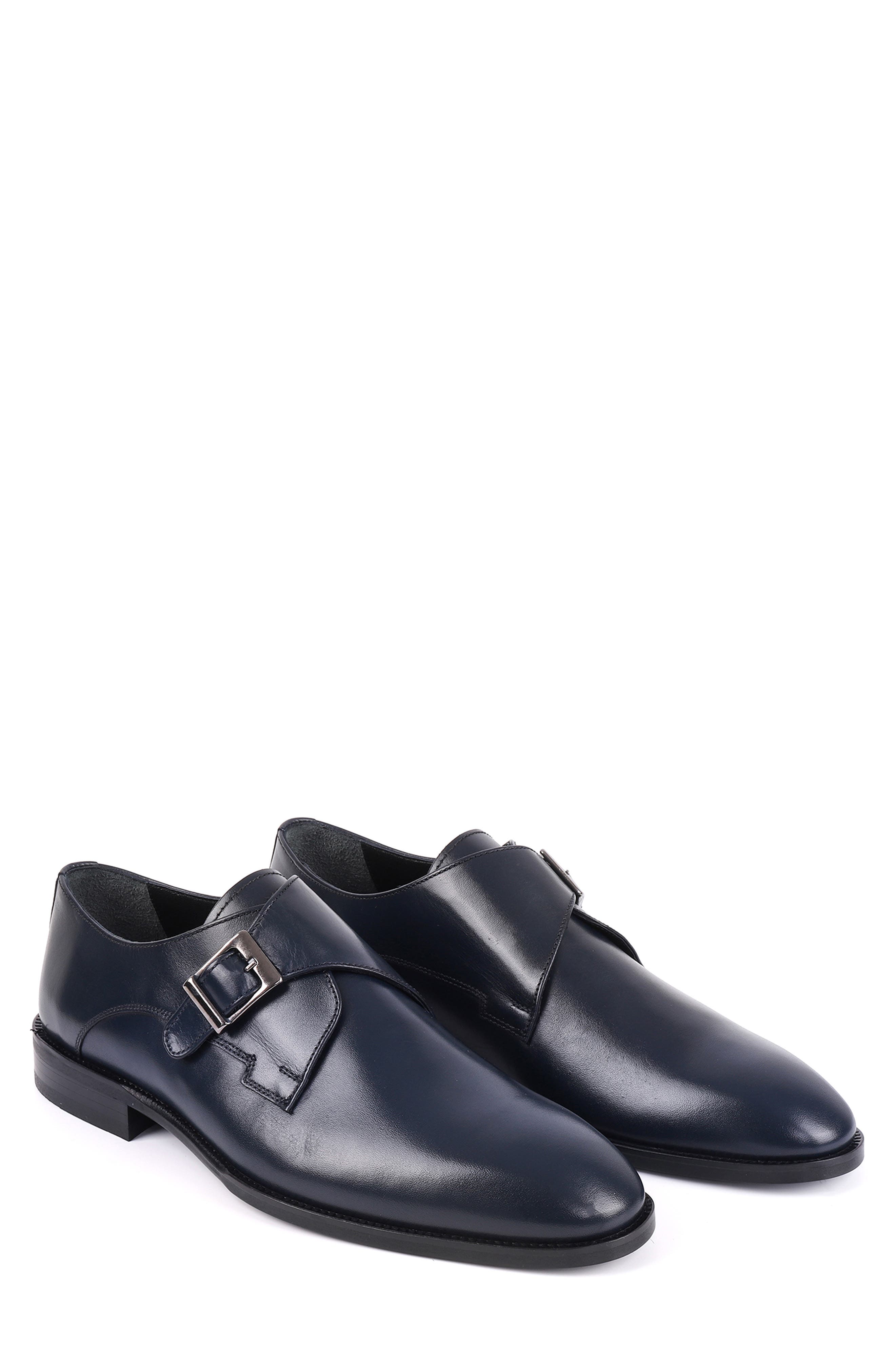 VELLAPAIS Macnolia Monk Shoe, Alternate, color, Navy Blue