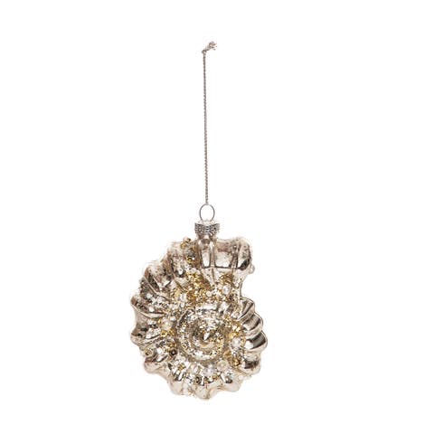 Glass Amnonite Shell Ornament