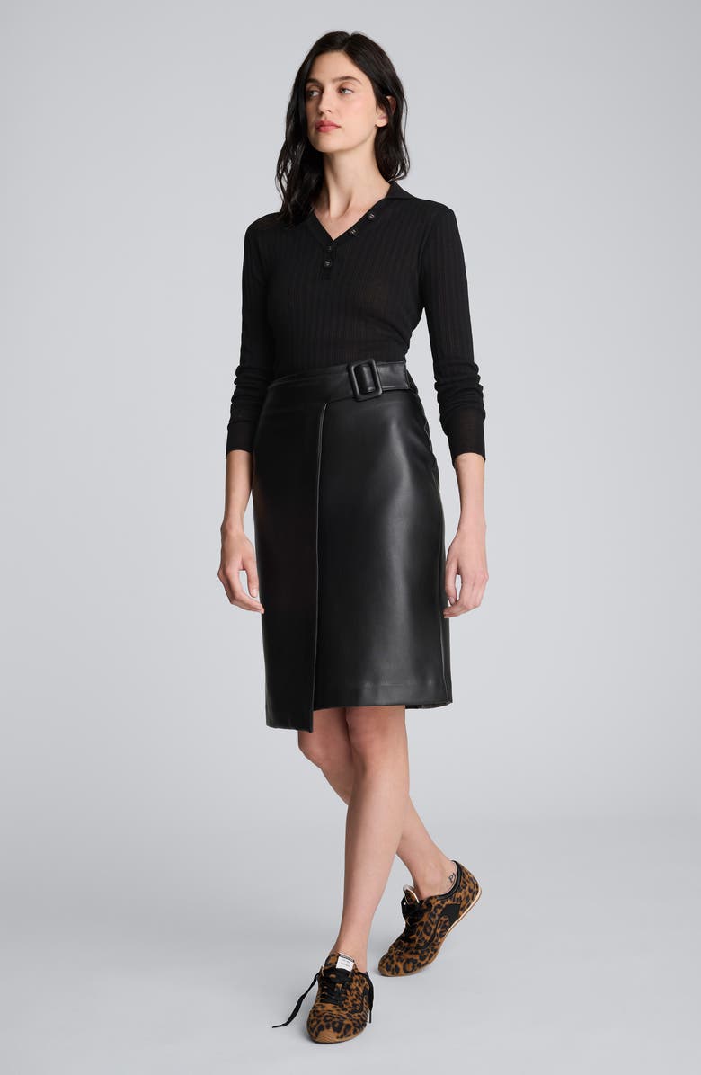 Kenneth Cole Faux Leather Pencil Skirt, Alternate, color,