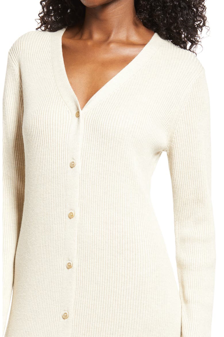 Long Sleeve Midi Sweater Dress, Alternate, color, BEIGE OATMEAL MEDIUM HEATHER