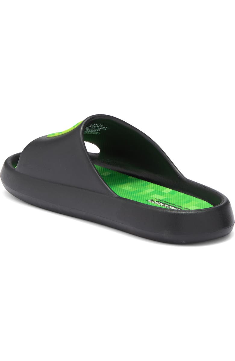 SG Footwear x Minecraft<sup>®</sup> Kids' Molded Slide Sandal, Alternate, color, Black