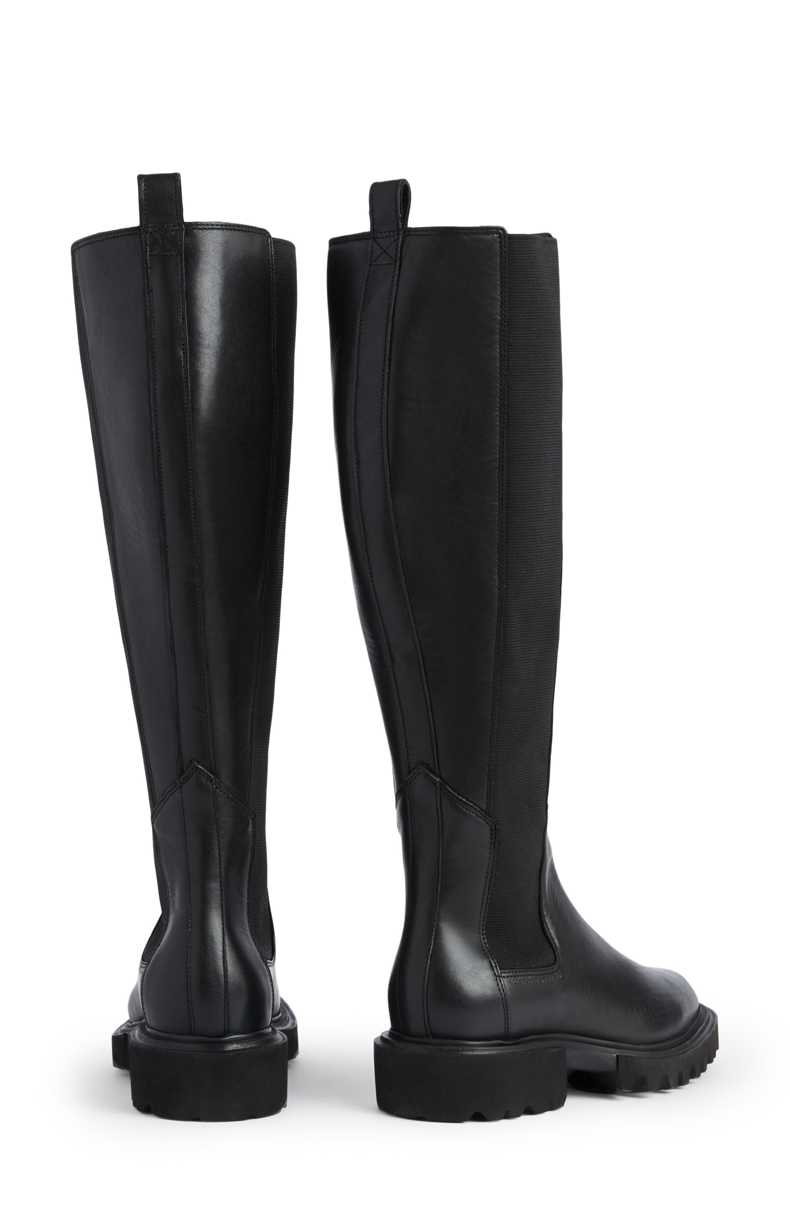 AllSaints Maeve Knee High Boot, Alternate, color, Black